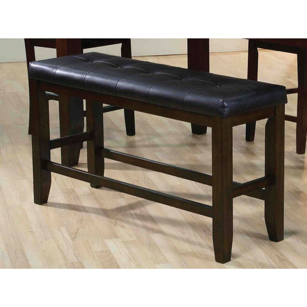 KD, No Storage Black PU: Seat Cushion, Box Seat Frame<br/><br/><b>Product Features</b><ul><li>Case: 1Pc/1Ctn</li><li>Finish: Black PU & Espresso</li><li>Style: Transitional</li><li>Materials: Wood, Upholstery</li></ul><br/>