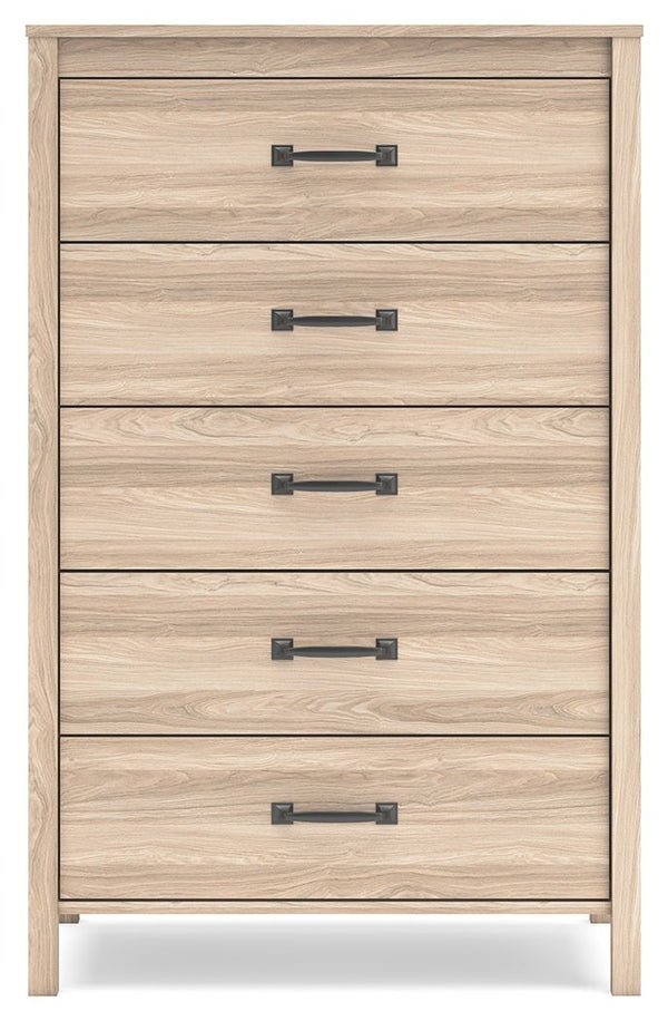Battelle - Tan - Five Drawer Chest