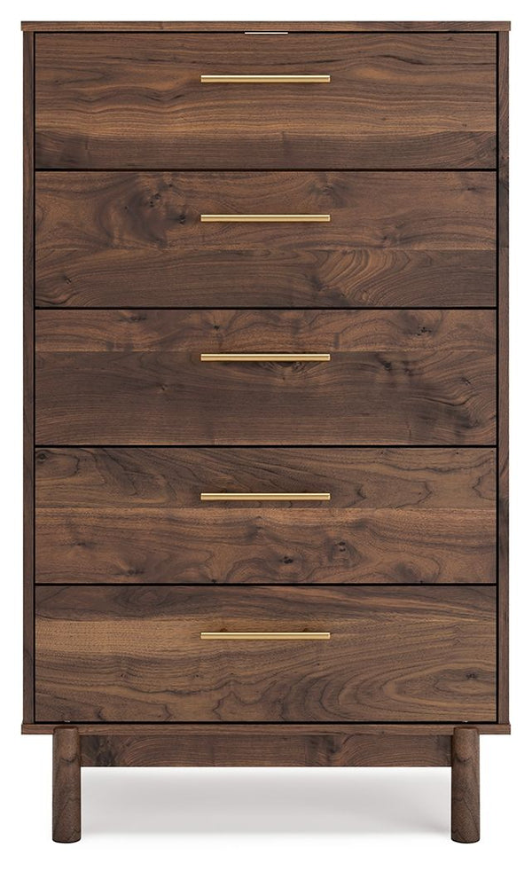 Calverson - Mocha - Five Drawer Chest