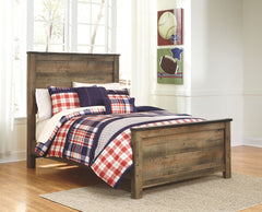 Whether she loves horses or he-'s a cowboy at heart, this full panel bed matches their authentic sense of style. Rustic finish, plank details and nailhead trim are an homage to reclaimed barn wood, making for a sophisticated, vintage-chic look. Mattress a