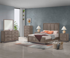 Discover the perfect blend of modern simplicity and understated elegance with this contemporary bedroom collection. Each piece, fashioned with a sleek, minimalist design and a soothing grey oak finish, offers a tranquil backdrop for your personal retreat.