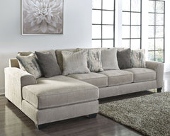 Plush and posh, this large sectional delights with deep comfort. Itâ€™s casually styled with big, roomy seats and modern textured chenille upholstery. Youâ€™ll find comfort in its soft back and reversible seat cushions. Guests are sure to fight over who w