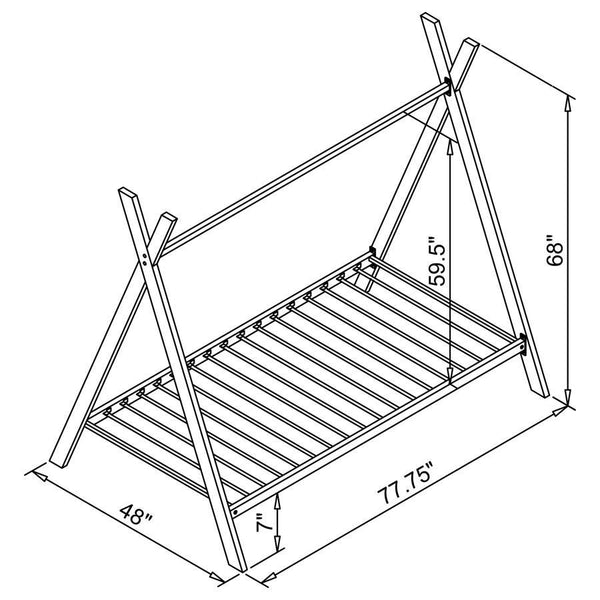 Fultonville - Metal Twin Tent Bed - Pink