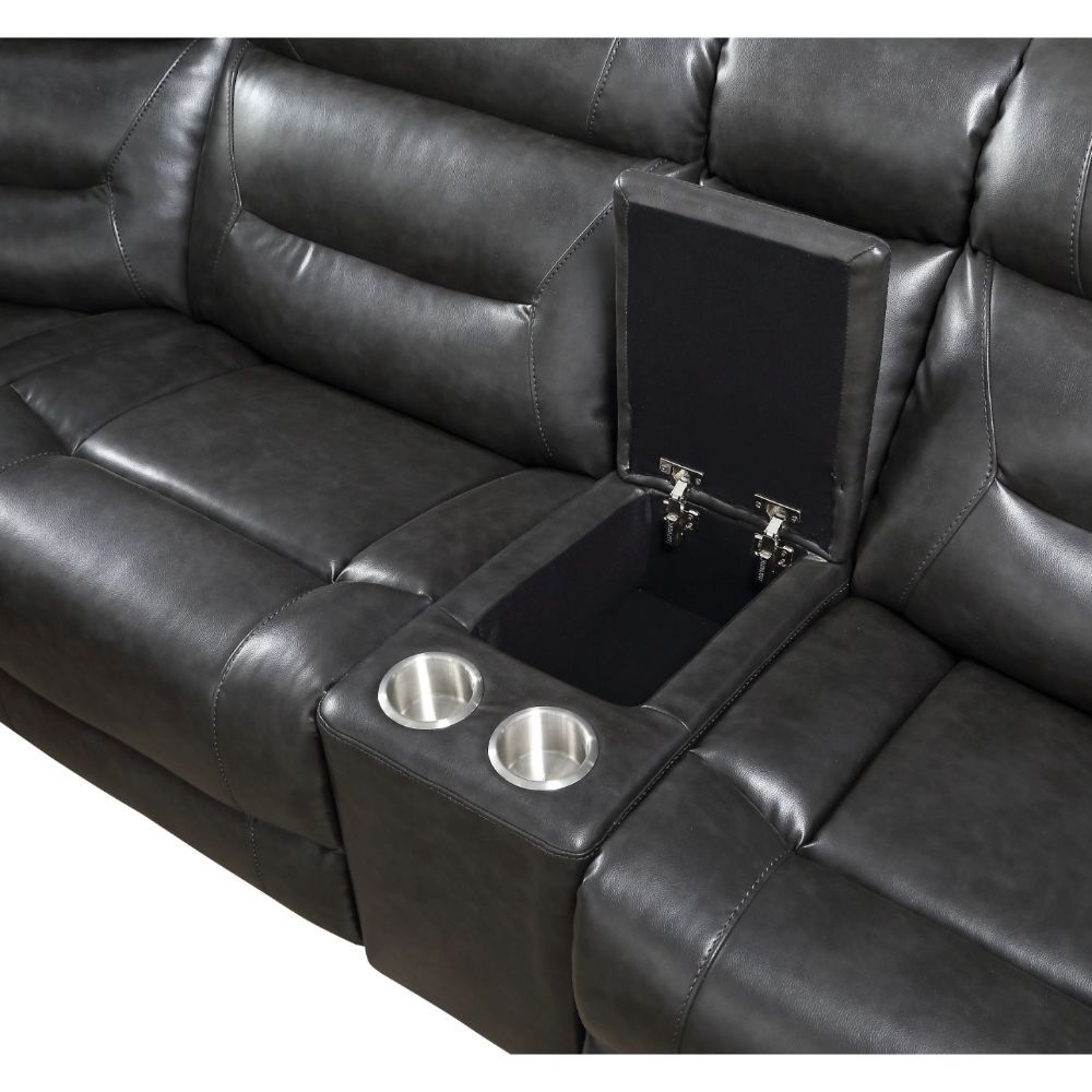 The Imogen power reclining sofa group doesnâ€™t hold back when it comes to contemporary style. This beautiful set features leather-aire upholstery, horizontal tufting, and USB charging ports. One touch power means infinite ways to recline in style. Its qu