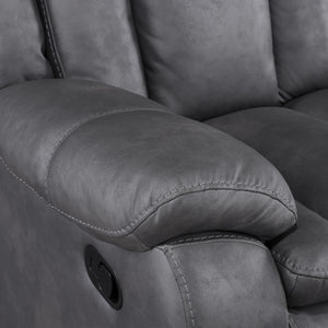 Morello - Console Loveseat With Dual Recliners - Gray