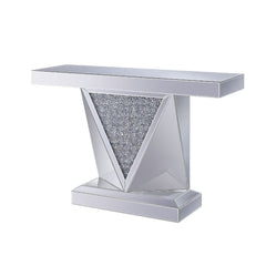 The Noralie Console Table will add a contemporary touch to any room in your home. With its clean lines, this brilliant rectangular occasional table showcases a distinctive style for an intriguing look. The table features a fully mirrored beveled table top