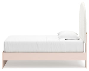Wistenpine - Blush - Twin Upholstered Panel Bed