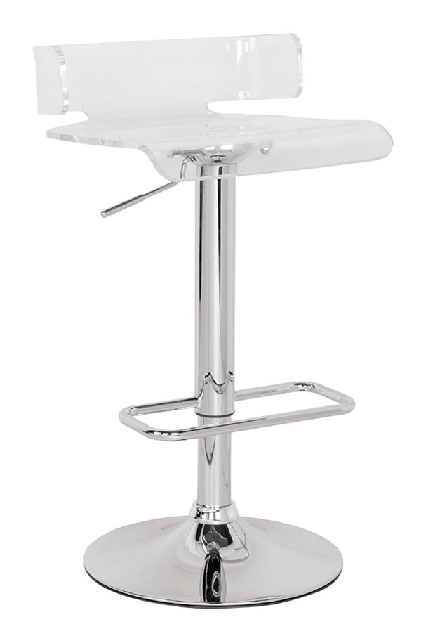 Rania acrylic stool is perfect for any modern style Decor. This chair has a seat with a small flat back, and not only can it adjust in height, but also has swivel capabilities so none of your guests miss out on anything. Some Assembly Required.<br/><br/><