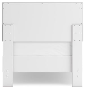 Hallityn - White - Twin Panel Platform Bed