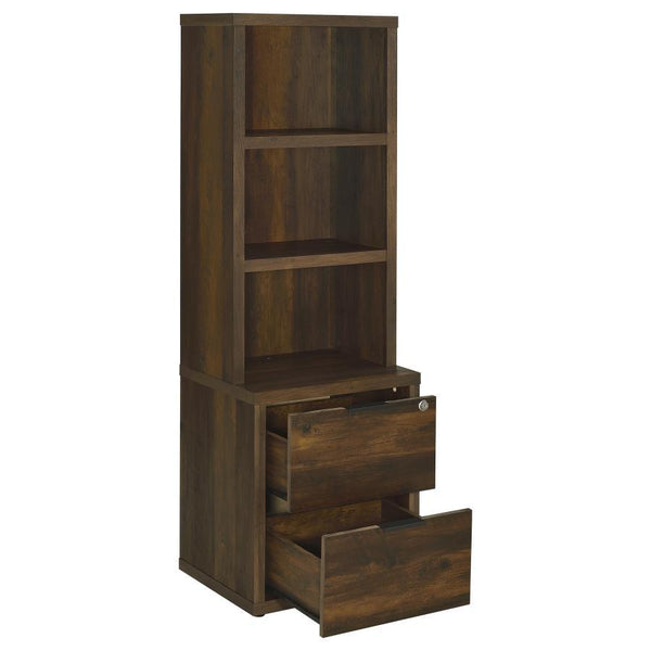  it offers a mix of display and hidden storage options. The top drawer includes a secure locking mechanis