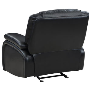 Camila - Upholstered Glider Recliner Chair - Black