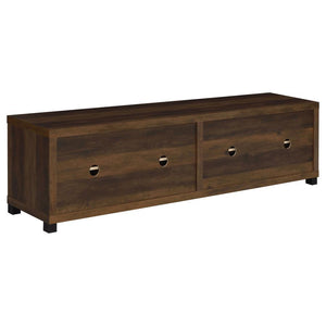 Sachin - 4-Door Engineered Wood TV Stand - Dark Pine