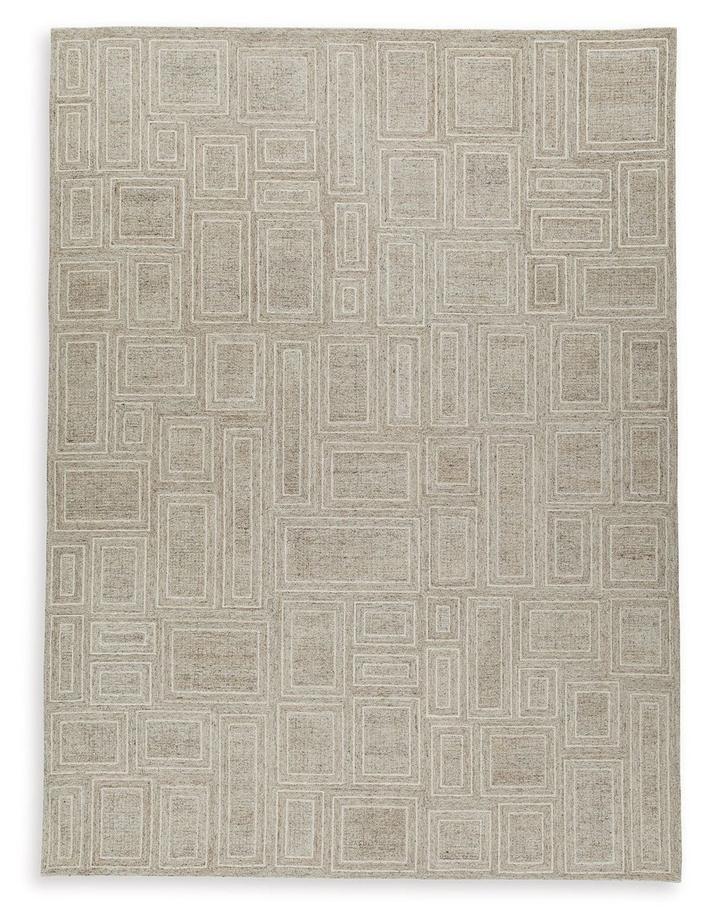 Pairing dynamic geometric shapes with subtle neutral colors, this area rug communicates a decidedly relaxed vibe. It works as well in a casual space as it does in a contemporary loft. Best of all, youâ€™ll love how the hand-tufted soft pile is an unparall