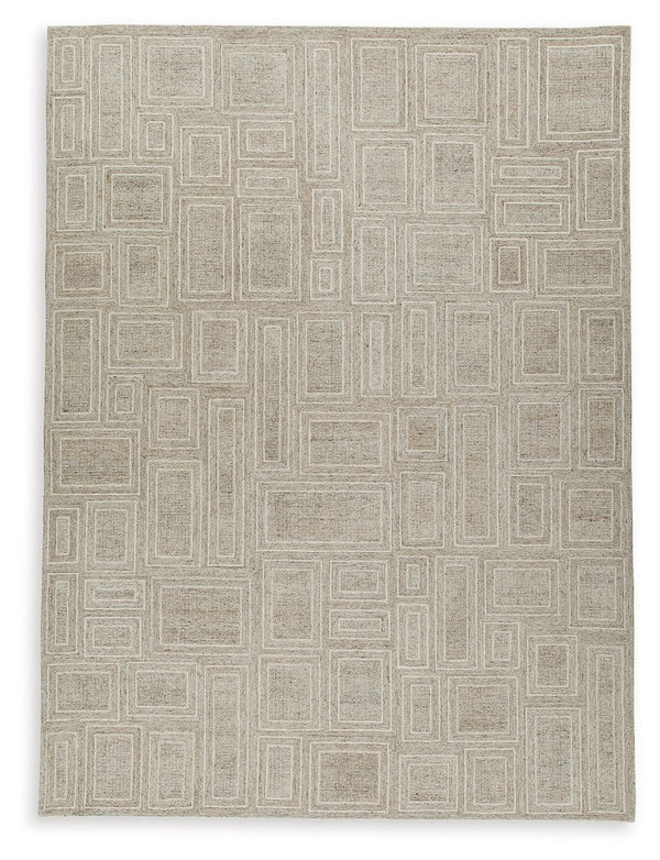 Pairing dynamic geometric shapes with subtle neutral colors, this area rug communicates a decidedly relaxed vibe. It works as well in a casual space as it does in a contemporary loft. Best of all, youâ€™ll love how the hand-tufted soft pile is an unparall