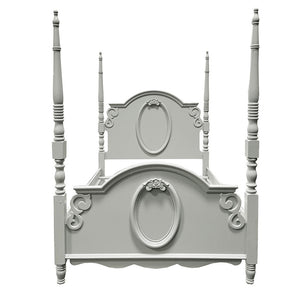 Flora - Full Bed With Poster - Gray