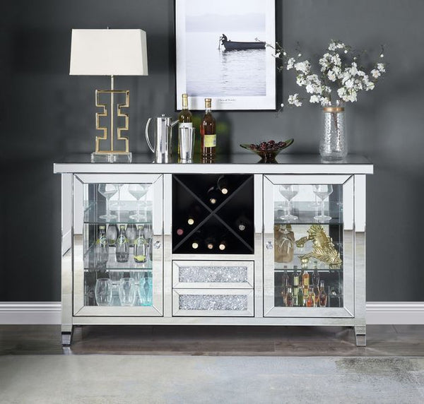 Noralie - Wine Cabinet - Pearl Silver - 59-"L x 16-"W x 36-"H