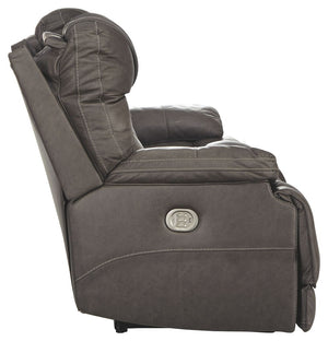 Wurstrow - Smoke - PWR REC Sofa with ADJ Headrest