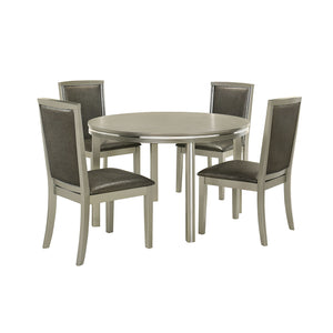 creating a set that is built to last while exuding a glamorous charm with its high gloss gray finish. 