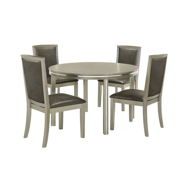  creating a set that is built to last while exuding a glamorous charm with its high gloss gray finish. 