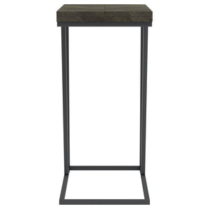 Carly - Expandable Engineered Wood C-Shaped Side Table - Gray