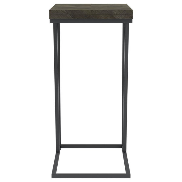 Carly - Expandable Engineered Wood C-Shaped Side Table - Gray