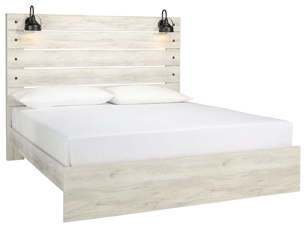 Cambeck - Whitewash - King Panel Bed