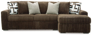 Midnight-Madness - Chocolate - 2-Piece Sectional Sofa With RAF Corner Chaise