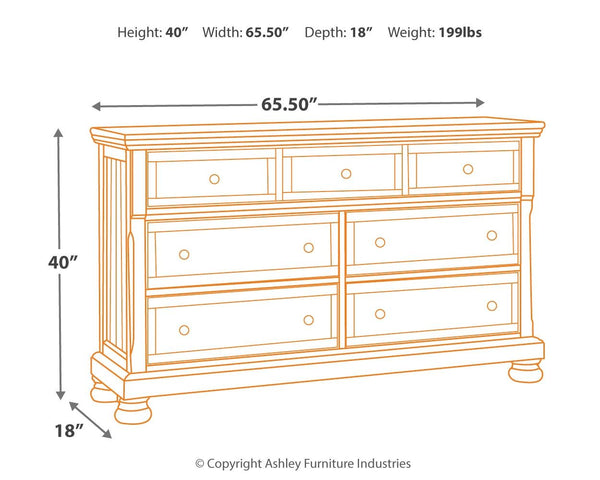 Flynnter - Medium Brown - Dresser