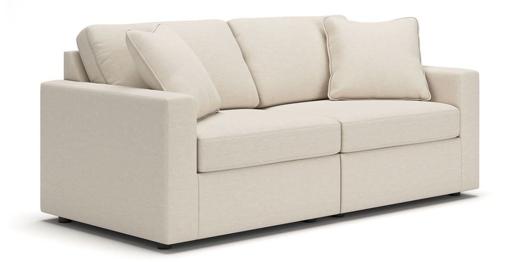 Looking cool and contemporary is great. But when it comes down to it, youâ€™re all about low-maintenance lounging. With the performance fabric on this sectional loveseat, cleaning spills is a breeze. And its customizable modular design caters to your ever