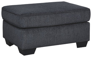 If style is the question, then this ottoman is the answer. Its decidedly contemporary profile is enhanced with plump cushioning and a chenille-feel upholstery that-'s so pleasing to the touch. Rest assured, this ottoman in slate gray is sure to play well 