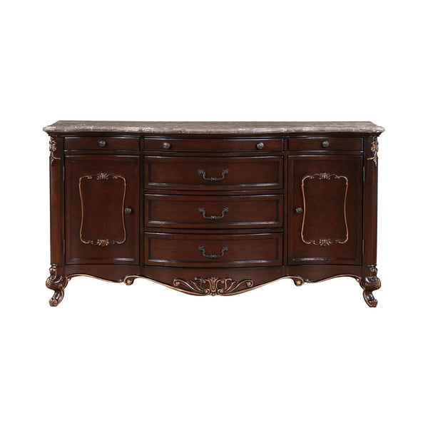  making it a refined addition to any dining room. Expertly crafted from solid pine and premium fancy face birch veneers