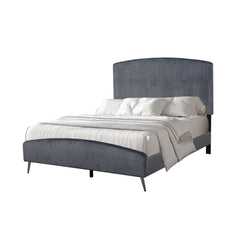 The Kailani Upholstered Panel Bed is a harmonious blend of modern design and luxurious comfort, making it a standout piece for any bedroom. This bed, which includes a headboard, footboard, side rails, and a bed slat kit, is crafted from a durable mix of s