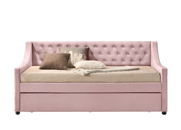 Lianna - Twin Daybed - Pink Velvet