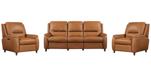 Austin - Power Reclining Sofa And 2 Recliners - Caramel Cream