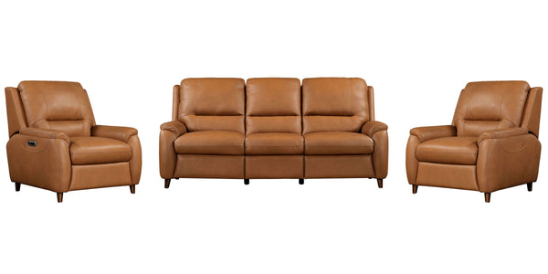 Austin - Power Reclining Sofa And 2 Recliners - Caramel Cream