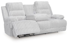 We donâ€™t know about you, but one look at this power reclining sofa makes us want to settle in and never leave. Thereâ€™s so much to loveâ€”we-'ll start with its cozy corduroy and stylish contemporary design. Did we mention the generous seat and tall bac