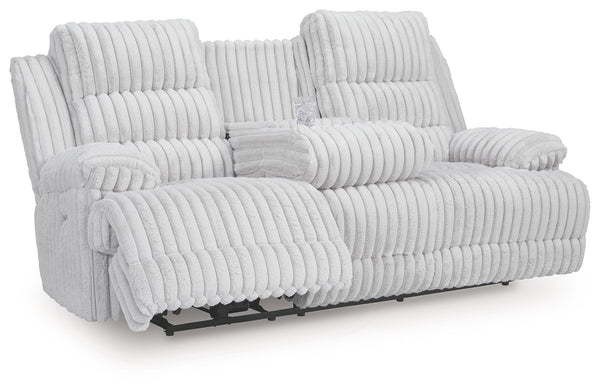 We donâ€™t know about you, but one look at this power reclining sofa makes us want to settle in and never leave. Thereâ€™s so much to loveâ€”we-'ll start with its cozy corduroy and stylish contemporary design. Did we mention the generous seat and tall bac