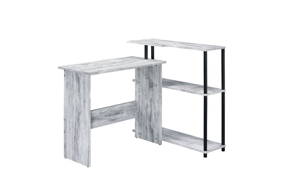 Warm, cozy while remaining functional, the Ievi Desk helps you find a good balance between work and life. It features a low bookshelf built into the right side, providing two open storage compartments for book or file organization. An elegant all wood des
