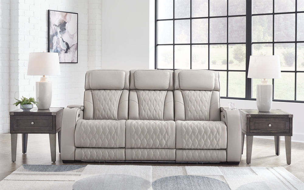 Ready to take your reclining experience to the next level? Then sit up and take notice. With this power reclining living room set, ultimate relaxation is at your fingertips. Experience the pure bliss of an air massage system and heated seats at the touch 