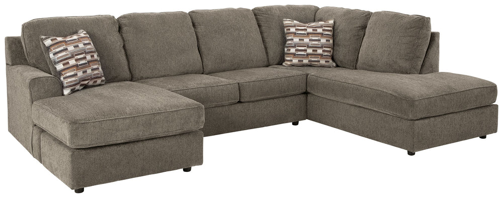 Complete your at-home retreat with this casually chic sectional with chaise. The luxe herringbone chenille upholstery is indulgently plush to the touch. With its clean-lined construction, this sectional seamlessly pairs with contemporary aesthetics, makin