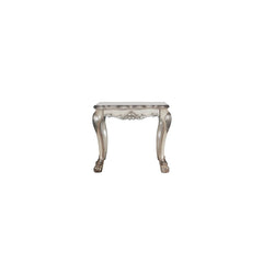The Dresden traditional end table, reflects highly decorative details, oversized claw feet, decorative carving inlay veneers on apron, all carefully made with selected materials. This table will be the showpiece of any room environment.<br/><br/><b>Produc