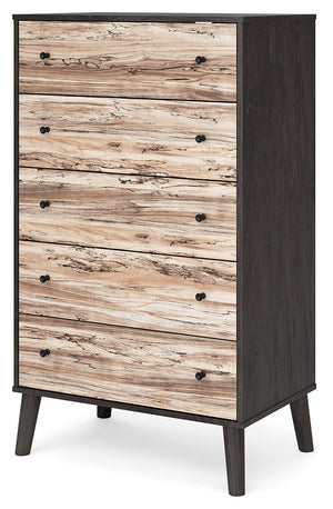 Piperton - Brown / Charcoal - Five Drawer Chest