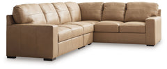 Indulge in attainable, top-of-the-line luxury. With this sectional, you can outfit your home in ultra-sleek style. Genuine leather upholstery on the interior provides the richly refined look and feel you love without breaking the bank. Clean-lined arms po