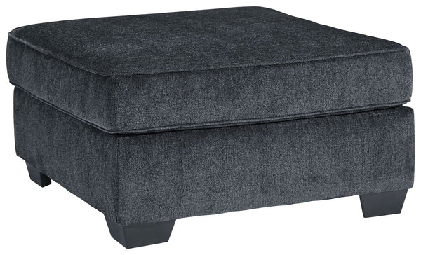 If style is the question, then this oversized accent ottoman is the answer. Its clean-lined profile is beautifully contemporary. Plush chenille fabric and plump cushioning make it so easy to comfortably kick up your heels. And the ottoman-'s richly neutra