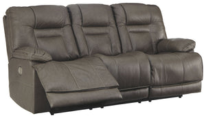 Big and bold, this power reclining sofa with Easy Viewâ„¢ power adjustable headrests delivers comfort at the touch of a button. Easily position the recliner, its headrest and the lumbar support to your liking for maximum comfort. Plus, with the convenient