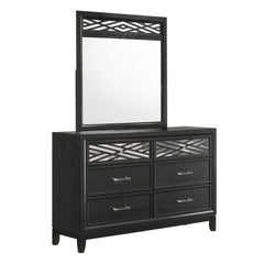 The Obsidian 6-Drawer Dresser in Black is a perfect embodiment of modern luxury and practical design, making it an ideal addition to any sophisticated bedroom. This dresser is expertly crafted from premium solid Rubberwood, enhanced with manufactured wood