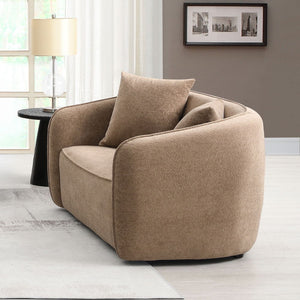 The Keith collection sofa, available in both luxurious brown and beige Chenilles, offers a perfect blend of comfort and elegance. With plush pillows and a cozy design, these sofas invite you to relax and unwind in style. Ideal for any living space, the Ke