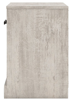 Shawburn - Whitewash - One Drawer Night Stand