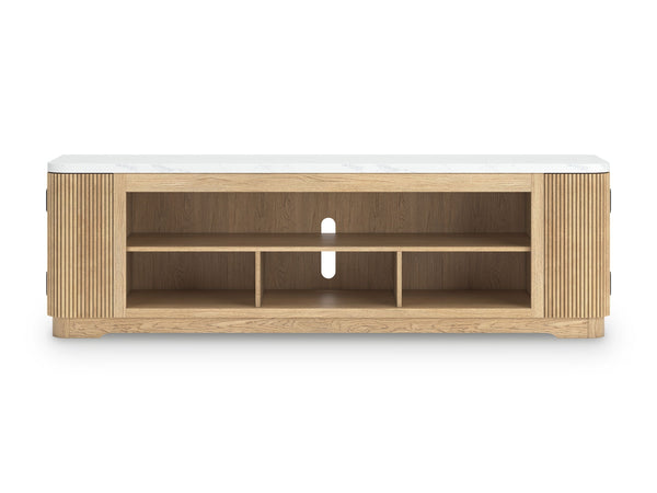 Camdill - Light Brown - XL TV Stand With Fireplace Option