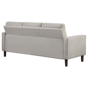 Bowen - Upholstered Track Arm Tufted Sofa - Beige